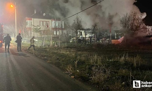 Çubuk'ta zihinsel engelli üç kardeşin yaşadığı ev yangında kül oldu