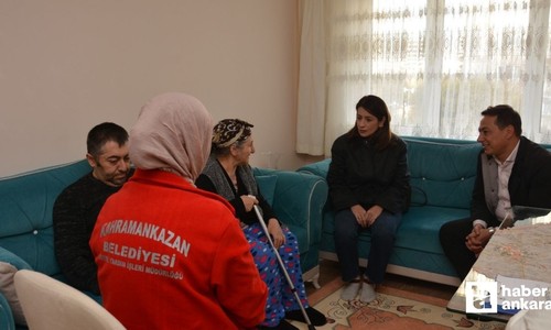 Kahramankazan Belediyesi'nden engelli bireyler ve ailelerine ziyaret!