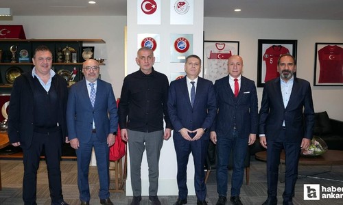 Gençlerbirliği Başkanı Arda Çakmak, TFF Başkanı Hacıosmanoğlu'nu ziyaret etti