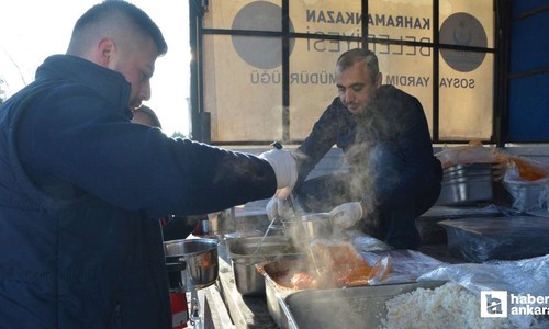 Kahramankazan Belediyesi yapılan yemek bağışını ihtiyaç sahiplerine ulaştırdı