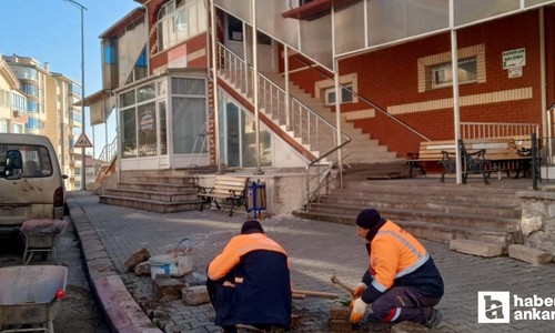 Pursaklar Belediyesi, Mimar Sinan Camisi'nde çevre düzenlemesi gerçekleştirdi