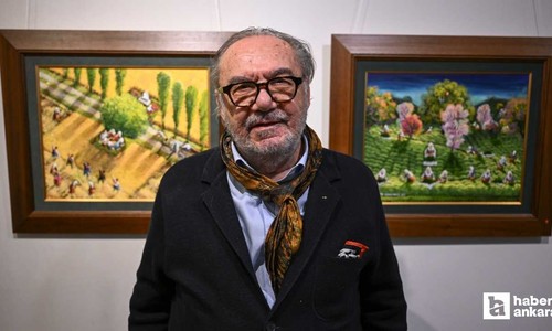 Ressam Yalçın Gökçebağ'ın 13 resimden oluşan sergisi Ankaralı sanatseverlerle buluştu
