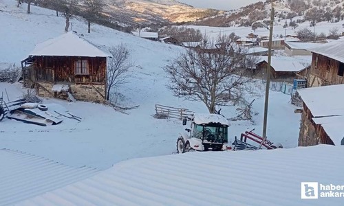 Beypazarı'nın yüksek kesimleri beyaza büründü