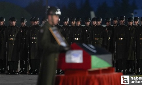 Hayatını kaybeden Libya askeri heyeti için Mürted Hava Meydan Komutanlığı'nda tören düzenlendi