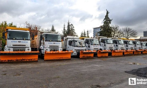 Altındağ Belediyesi'nin ekipleri karla mücadeleye hazır