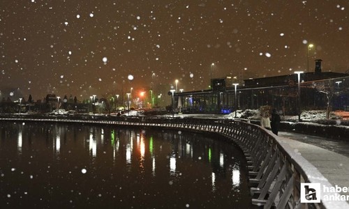 Başkent Ankara'da yüksek kesimlerde kar yağışı etkili oldu