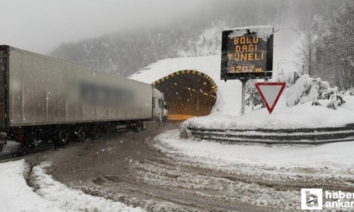 Bolu Dağı'nın Ankara yönü ağır tonajlı araçların geçişine açıldı