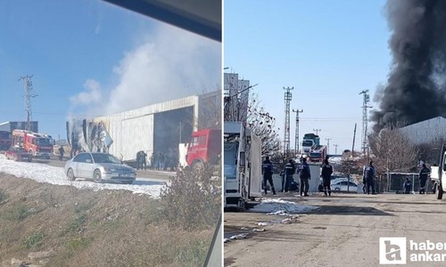 Akyurt'taki geri dönüşüm fabrikasında korkutan yangın!