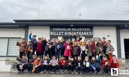 Pursaklar Belediyesi'nden, Yunus Emre Millet Kıraathanesi'nde kitap okuma etkinliği