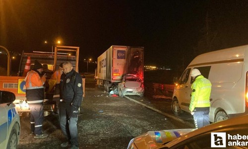 Keçiören’de tıra arkadan çarpan otomobilin sürücüsü hayatını kaybetti!