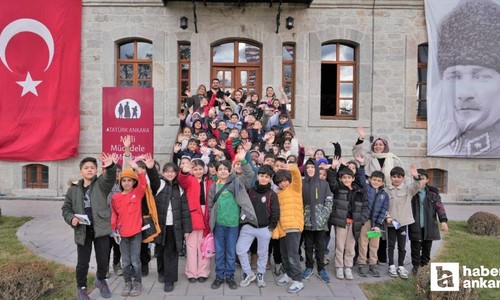 İlkokul öğrencilerinden Keçiören Belediyesi Atatürk Ankara Milli Mücadele Müzesi'ne anlamlı ziyaret