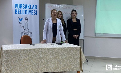 Pursaklar Belediyesi Hüma Sultan Hanımevinde kursiyerlere saç bakımı sunumu