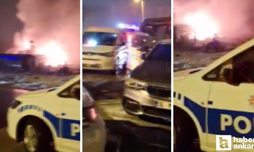 Gölbaşı'ndaki bir işyerinde yangın çıktı!