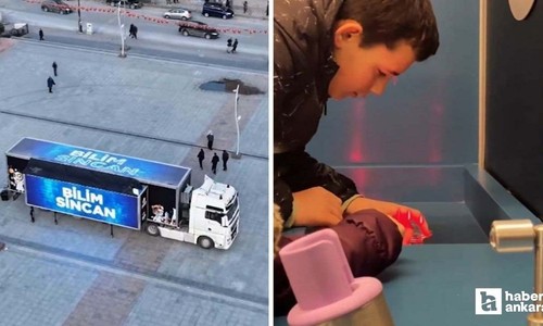 Sincan Belediyesi Bilim Tırı'nın ilk durağı Kent Meydanı oldu