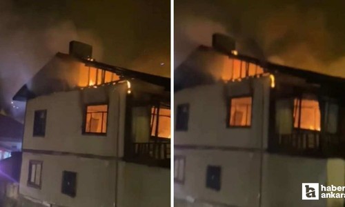 Beypazarı'nda çıkan yangında 6 ahşap ev kullanılamaz hale geldi