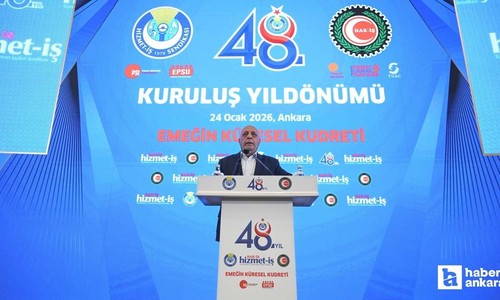 Hizmet-İş Sendikasının kuruluşunun 48. yıl dönümü için Ankara'da program düzenlendi