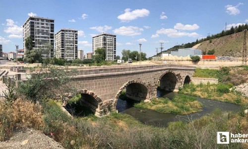 Ankara'da inşa kitabesi bulunmayan tarihi taş köprünün kesin yapım tarihi bilinmiyor