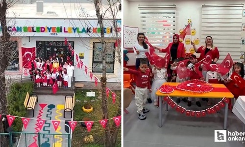 Sincan Belediyesi'nin kreşlerinde ilk ders zili bayrak sevgisiyle çaldı
