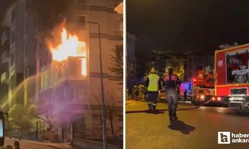 Keçiören'de bir apartmanda çıkan yangını itfaiye söndürdü