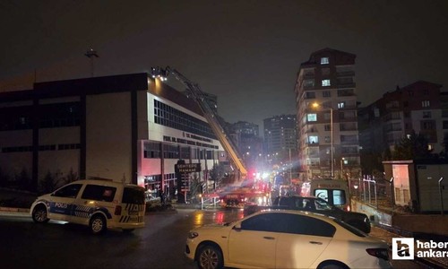 Yenimahalle'de akşam saatlerinde saunada çıkan yangını itfaiye söndürdü