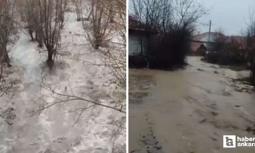 Çubuk'ta yoğun yağış su taşkınlarına neden oldu