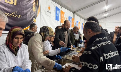 Gölbaşı'nda vatandaşlar iftar çadırında buluşuyorlar