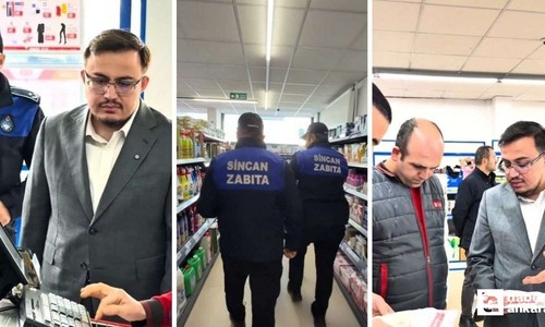 Sincan Belediyesi'nin ekipleri güvenli gıda için marketleri denetledi