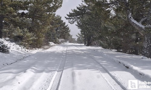 Beypazarı'nın yüksek kesimleri beyaza büründü!