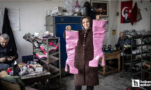 Ankara'da kadın girişimcilerin ürettikleri ayakkabılar dünyadan talep görüyor