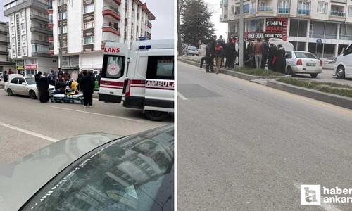 Akyurt'ta otomobilin çarptığı yaya yaralandı
