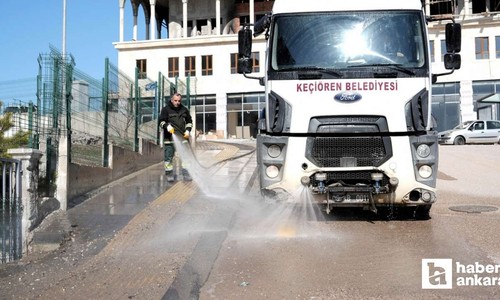 Keçiören Belediyesi ilçe genelinde kapsamlı temizlik çalışması yaptı
