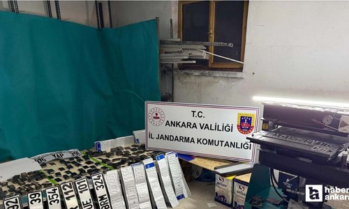 Keçiören'de sahte plaka basımı yaptıkları iddia edilen 2 şüpheli yakalandı