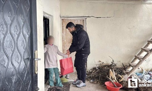 Ankaralı polis memurundan bayram öncesi ihtiyaç sahibi ailelere yardım paketi!