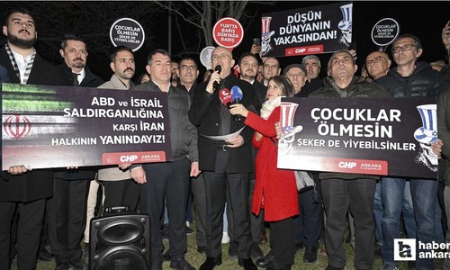 CHP Ankara İl Örgütü, ABD Büyükelçiliği önünde ABD'yi ve İsrail'i protesto ettiler