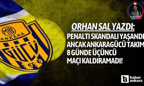 Penaltı skandalı yaşandı, ancak Ankaragücü takımı 8 günde üçüncü maçı kaldıramadı!