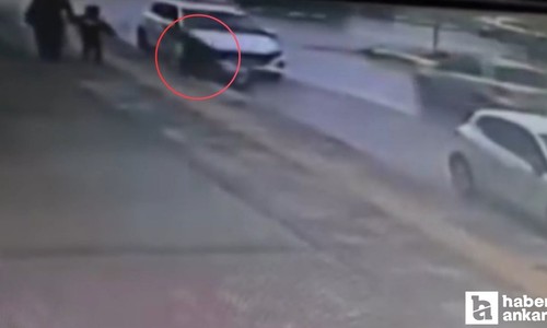 Akyurt'ta kadın motosikletli park halindeki araca çarptı