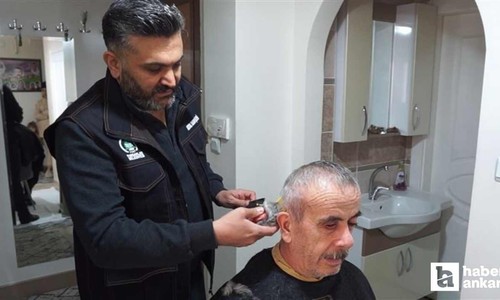 Pursaklar Belediyesi özel gereksinimli ve yaşlı bireyler için evde temizlik ve berber hizmeti