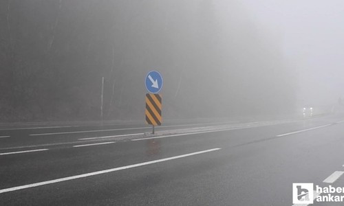 Bolu Dağı'nda etkili olan sis görüş mesafesini düşürdü