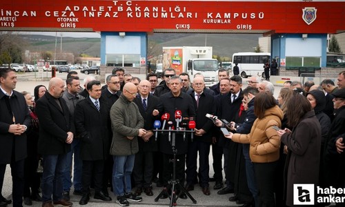 Özgür Özel, Sincan Cezaevi'nde bulunan İsmail Arı ve Tanju Özcan'ı ziyaret etti