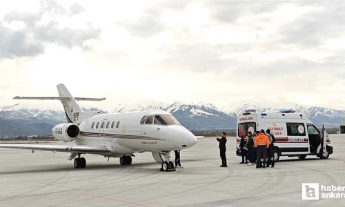 2 günlük hasta bebek tedavi için ambulans uçakla Ankara'ya getirildi