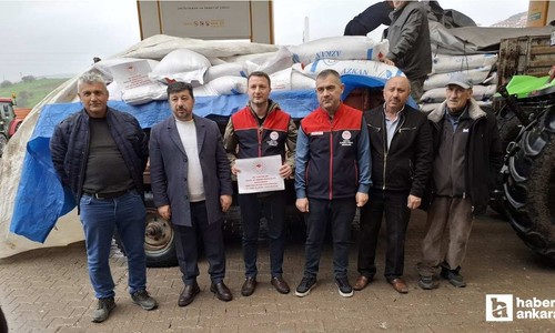 Güdül'de çiftçilere yüzde 50 hibe destekli nohut tohumu dağıtıldı