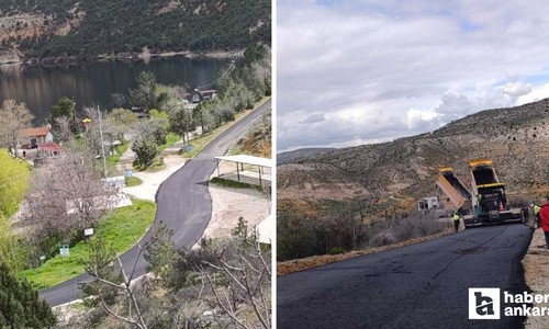 ABB, Nallıhan'da mesire yerinin yoluna sıcak asfalt serimi gerçekleştirdi