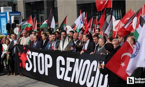 Küresel Sumud Filosu'na katılacak gönüllüler Ankara'da törenle uğurlandılar