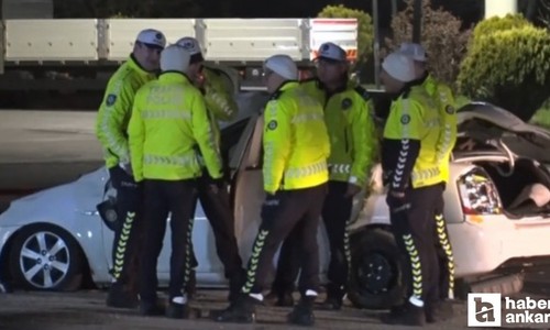 Ankara-Samsun karayolunda takla atan araç tır şoförüne çarptı!