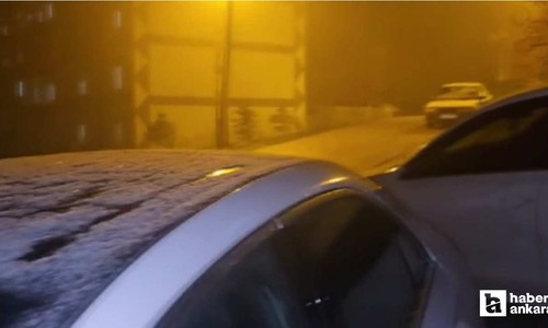 Haymana'ya Nisan ayında kar sürprizi