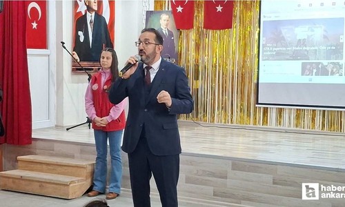 Beypazarı'nda spora teşvik için öğrencilere spor malzemeleri dağıtıldı