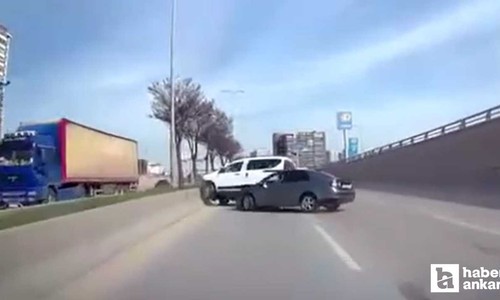 Ankara’da makas attığı iddia edilen sürücü kazaya neden oldu