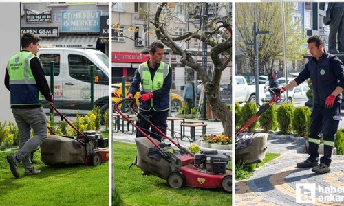 Etimesgut Belediyesi, park ve bahçelerde yaz hazırlıklarını sürdürüyor