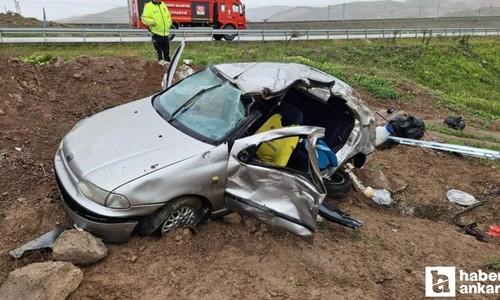 Ankara'dan Yozgat'a seyir halindeki araç takla attı! 1 ölü, 1 yaralı