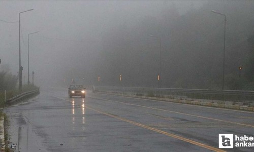 D-100 kara yolunun Bolu Dağı'nda sis ve sağanak etkili oldu